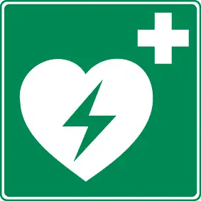 Rettungszeichen Defibrillator