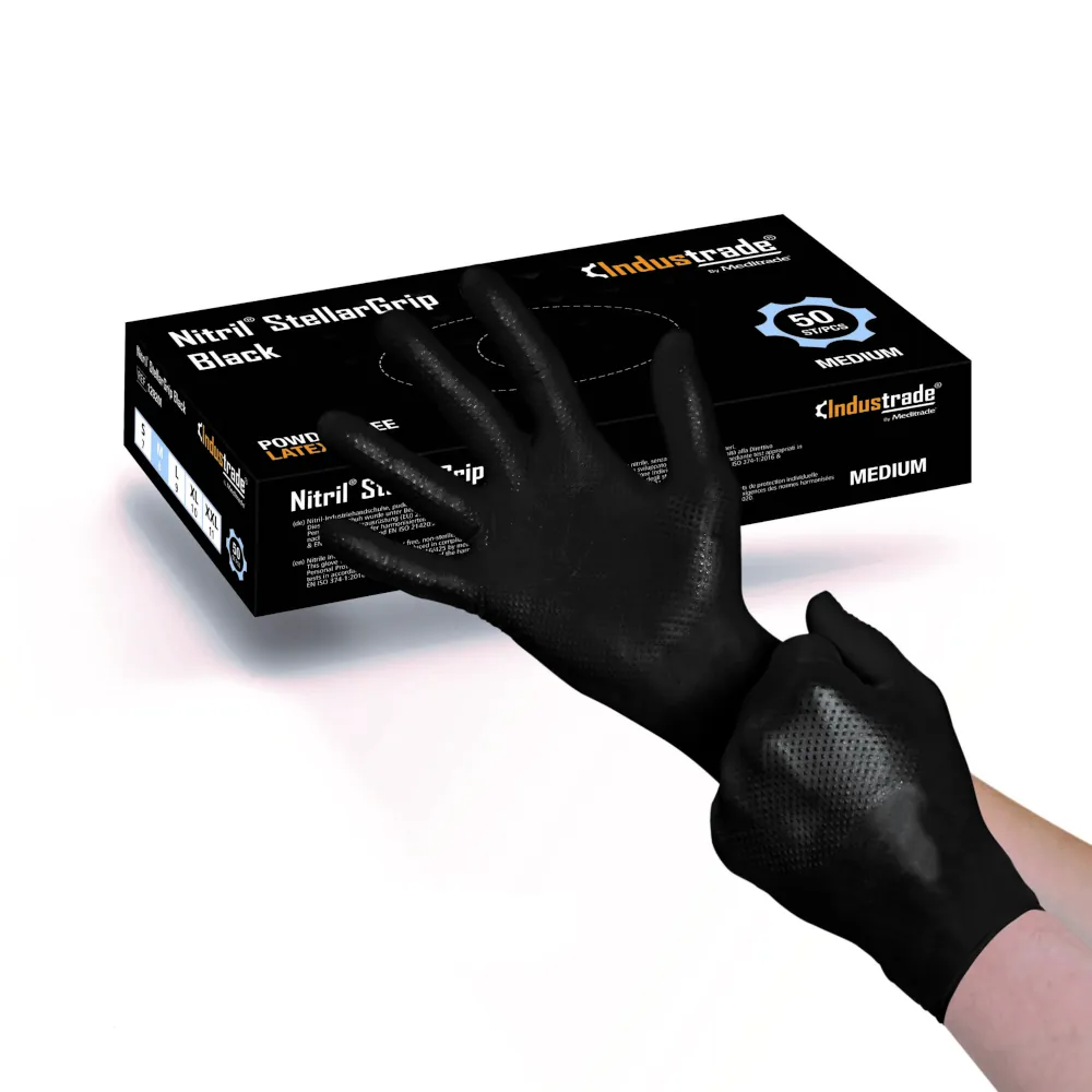 Nitrilhandschuhe StellarGrip® schwarz