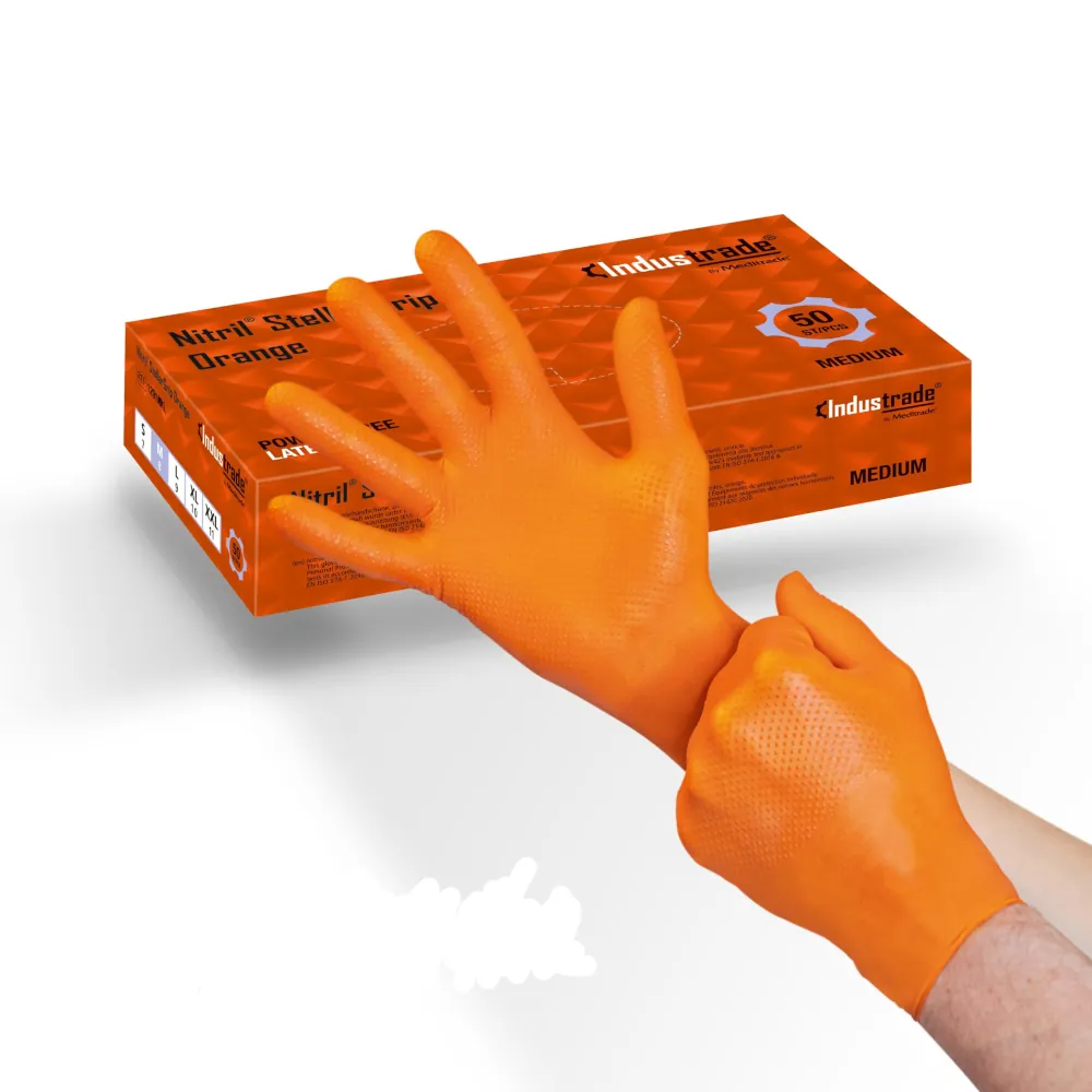 Nitrilhandschuhe StellarGrip orange