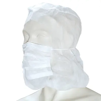 Astro-Haube mit Mundschutz weiß